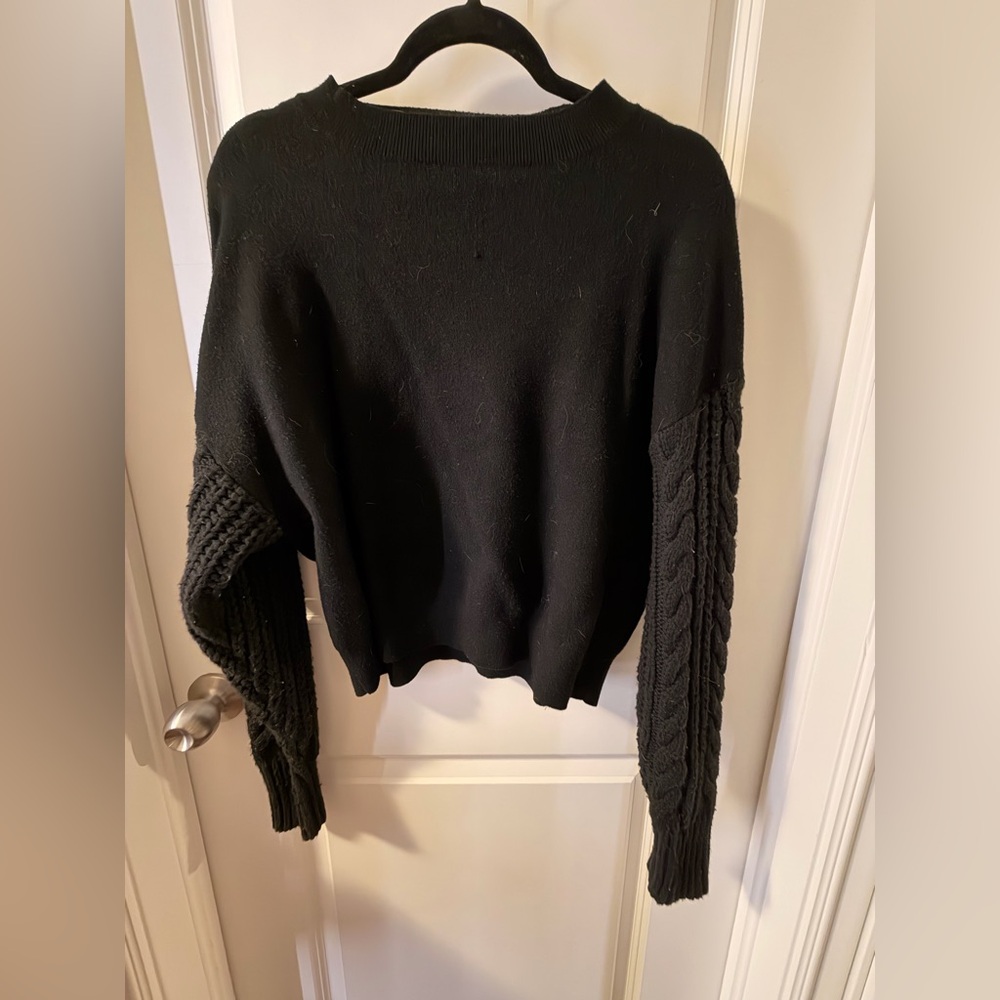 Zara Black Cable Knit Women's Sweater